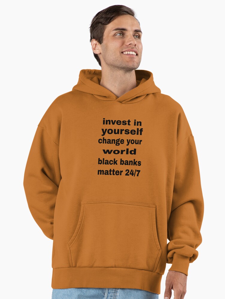 invest in yourself change your world black banks matter t-shirt