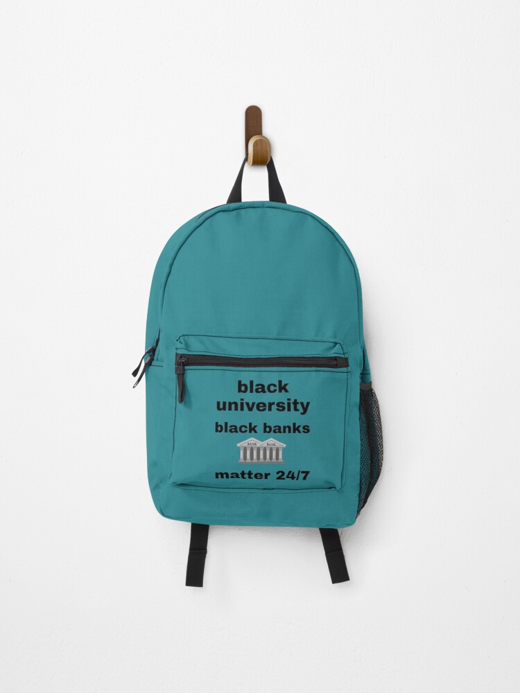 Black University Black Banks Matter 24/7 Accessory Apparel — Backpack