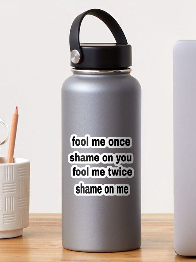 fool me once shame on you fool me twice shame on me