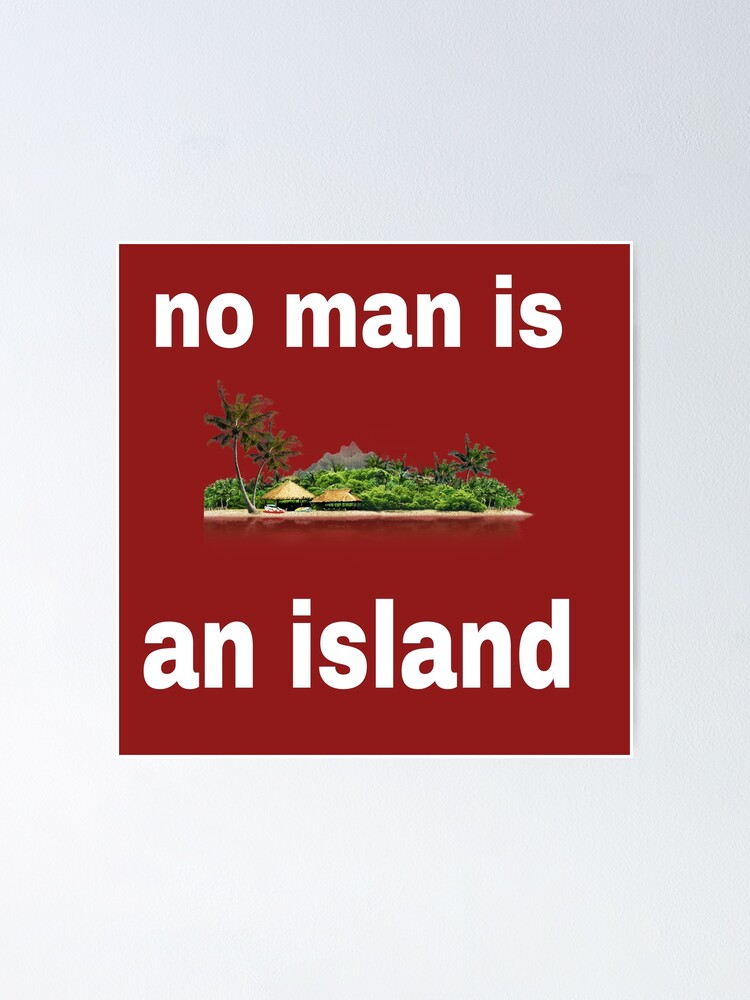 no man is an island tee shirt apparel accessory